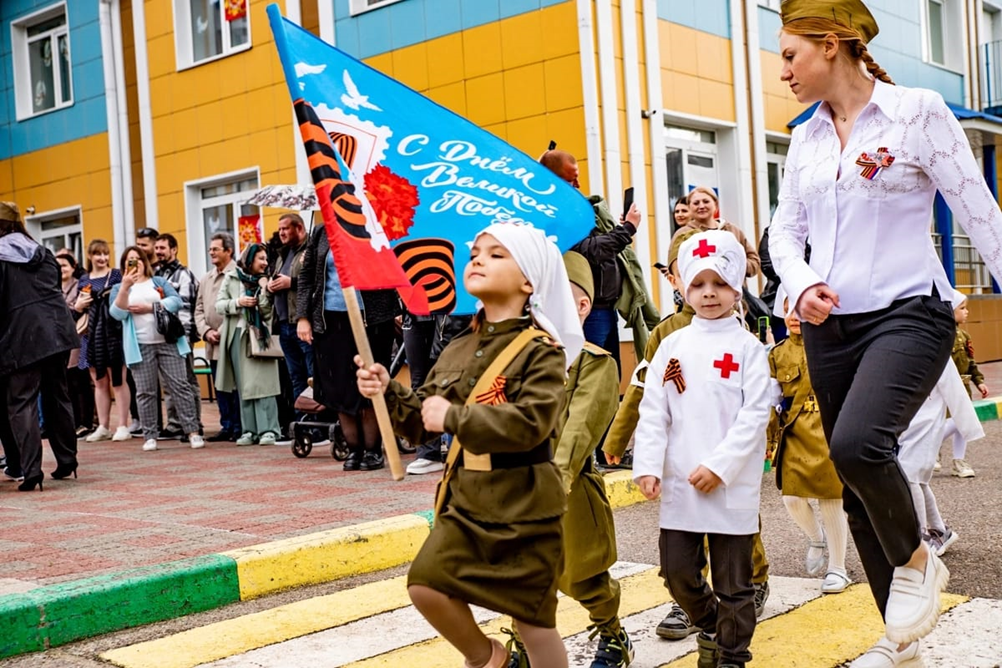 Дети сотрудников рыбоохраны по Тамбовской области приняли участие в  параде в честь 80-й годовщины Победы в Великой Отечественной войне