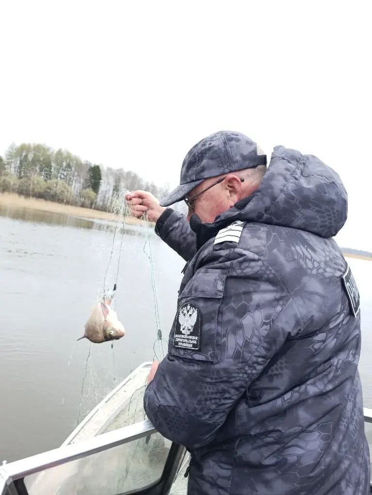 В ходе Дня без сетей на водных объектах Московской области изъяты сети, «экраны» и «косынки»